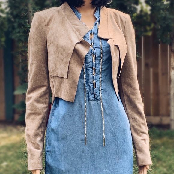 BGBG ‘Norton’ cropped faux-suede jacket - Picture 4 of 14